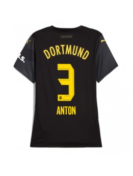 Billige Borussia Dortmund Waldemar Anton #3 Bortedrakt Dame 2024-25 Kortermet